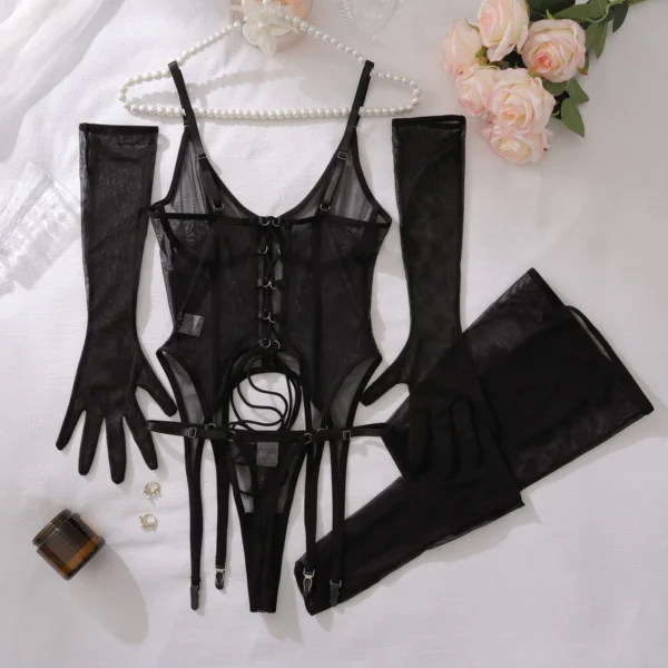 SOIRÉE mesh garter set