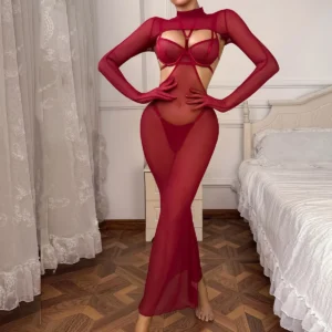 BURGUNDY killer dress
