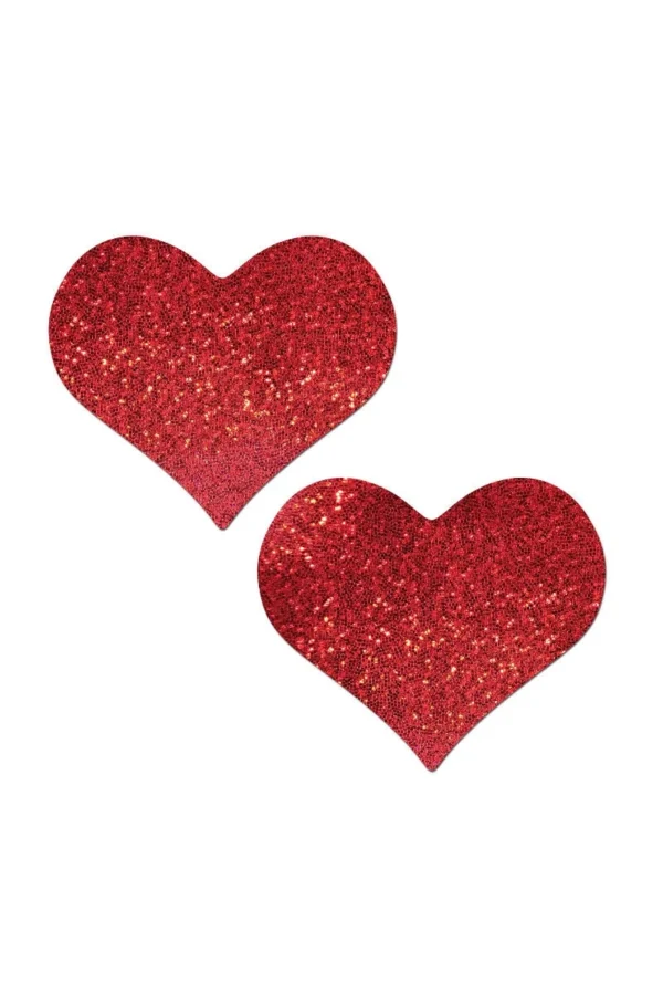 Glitter Heart nipple stickers