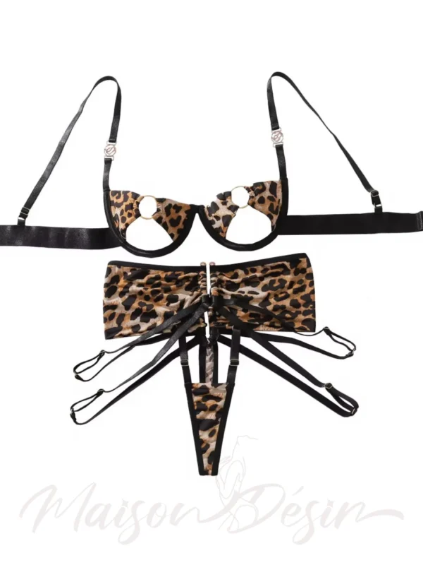 MOANNAH Bra Two pieces set- crotchless
