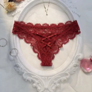 TIA - lace up lace thong