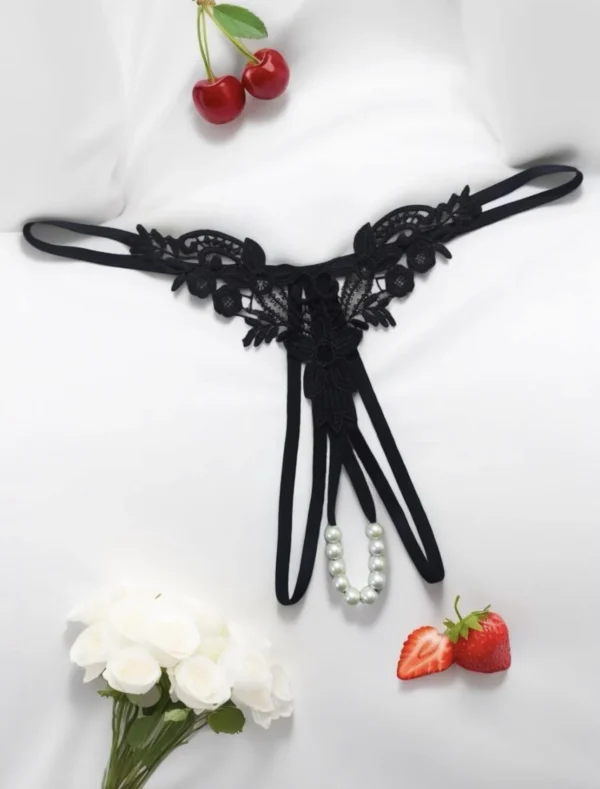 GIGI - Pearl crotchless thong