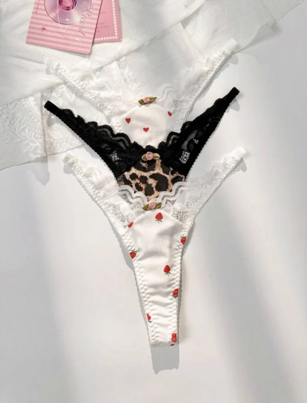 CUTIE - V shaped Printed thongs