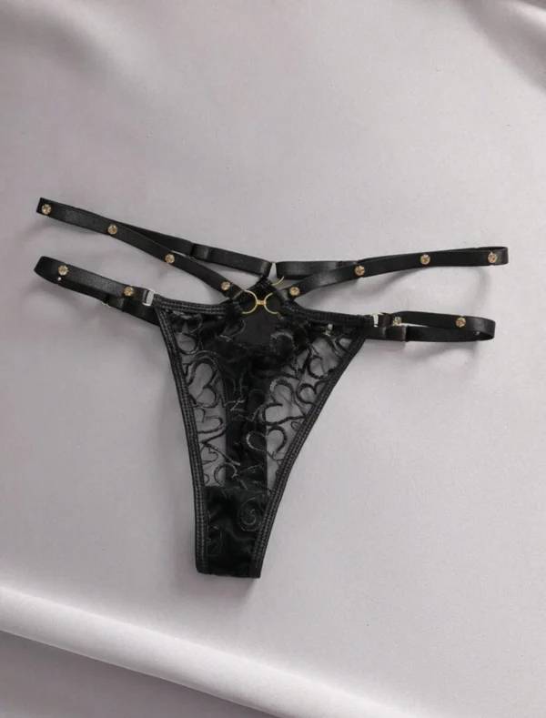 PITCH - studded mesh thong