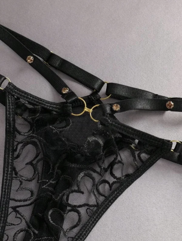 PITCH - studded mesh thong