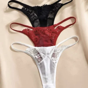 NINA - Mesh lace contrast Thong