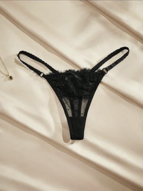 VERA - polka dot mesh thong