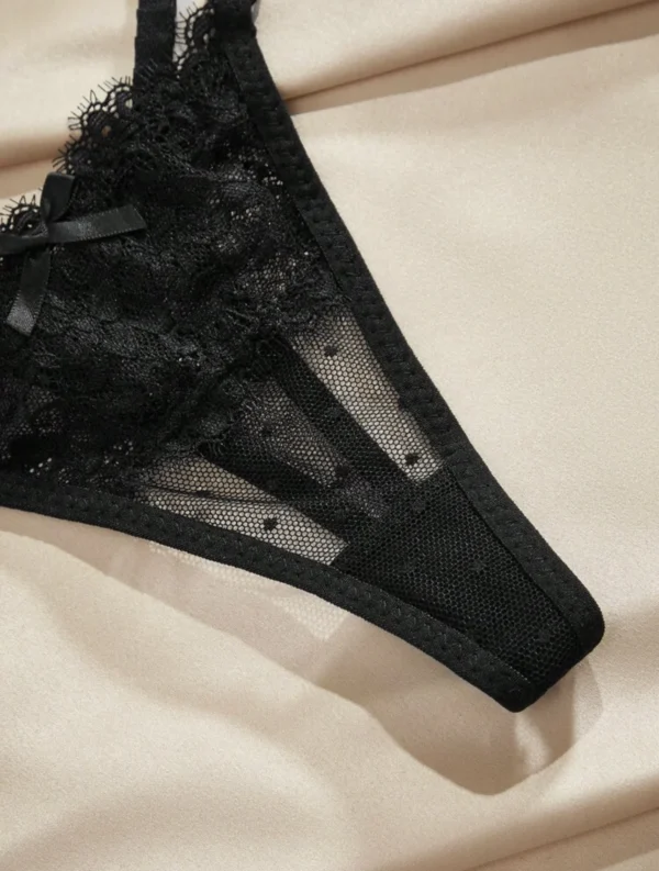 VERA - polka dot mesh thong