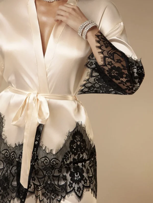 PERLA -Satin lace mix lounge set